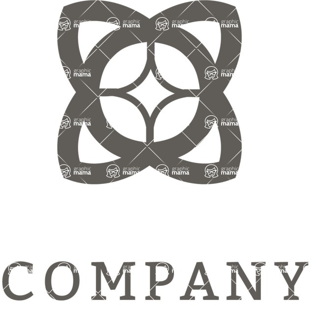 Business Logo Templates - vector graphics in a pack from GraphicMama - Abstract Flower Logo Design for Beauty Company - Black and White